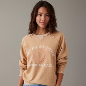 EUC AE Funday Graphic Raglan-Sleeve Sweatshirt size L